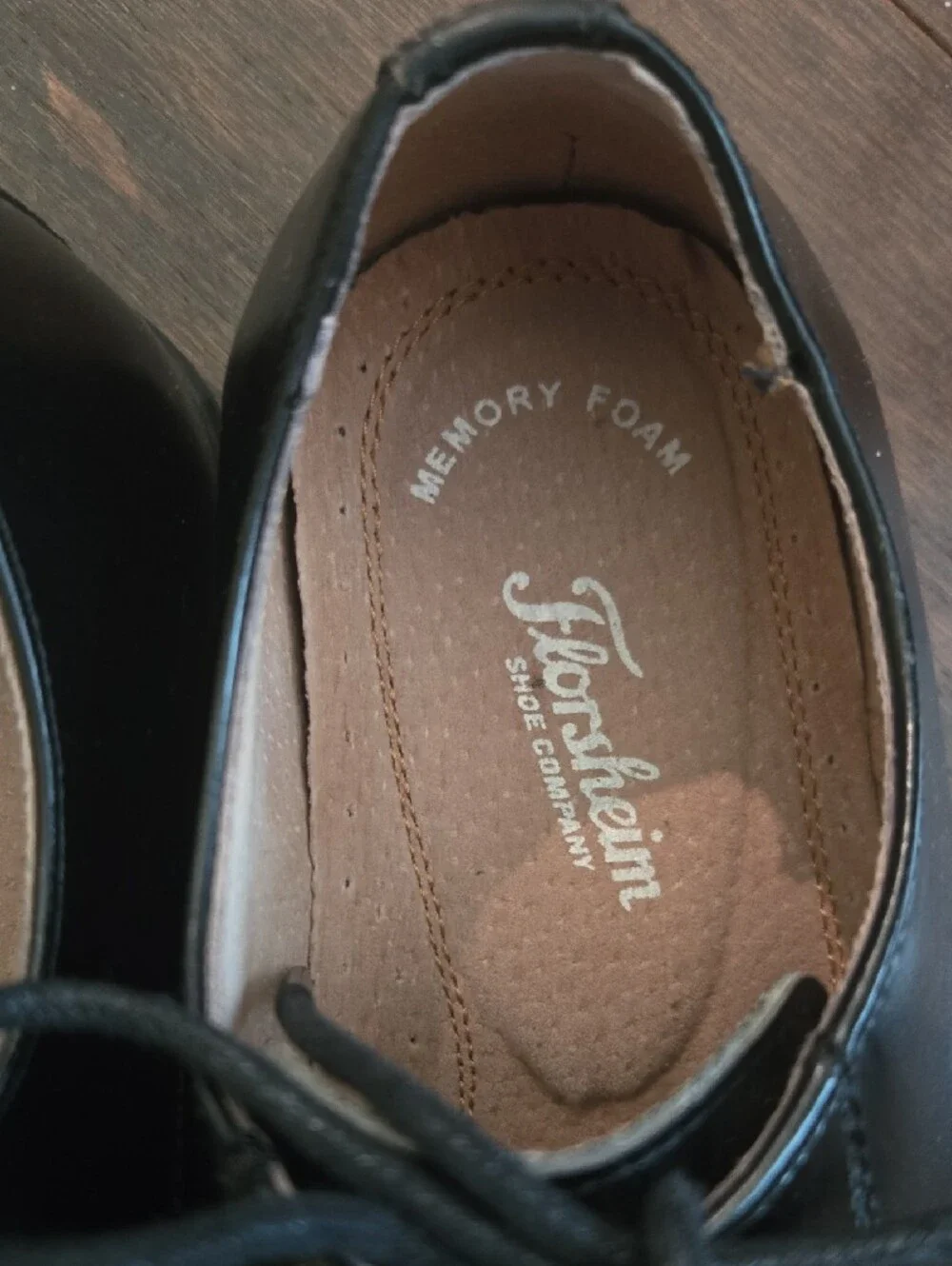Florsheim Boys Black Cap-Toe Derby Shoes